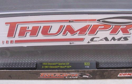 M2 AUTO HAULERS THUMPR CAMS 1958 CHEVROLET SPARTAN SEMI & 1967 CHEVY NOVA MIB - Picture 2 of 3