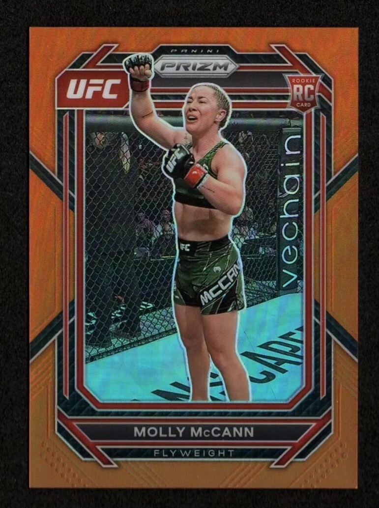 2023 Panini Prizm UFC Molly McCann #114 Rookie RC Orange Prizm Meatball /99
