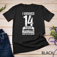 14th Wedding Anniversary Couples Husband Wife 14 Years T-Shirt Unisex T-shirt