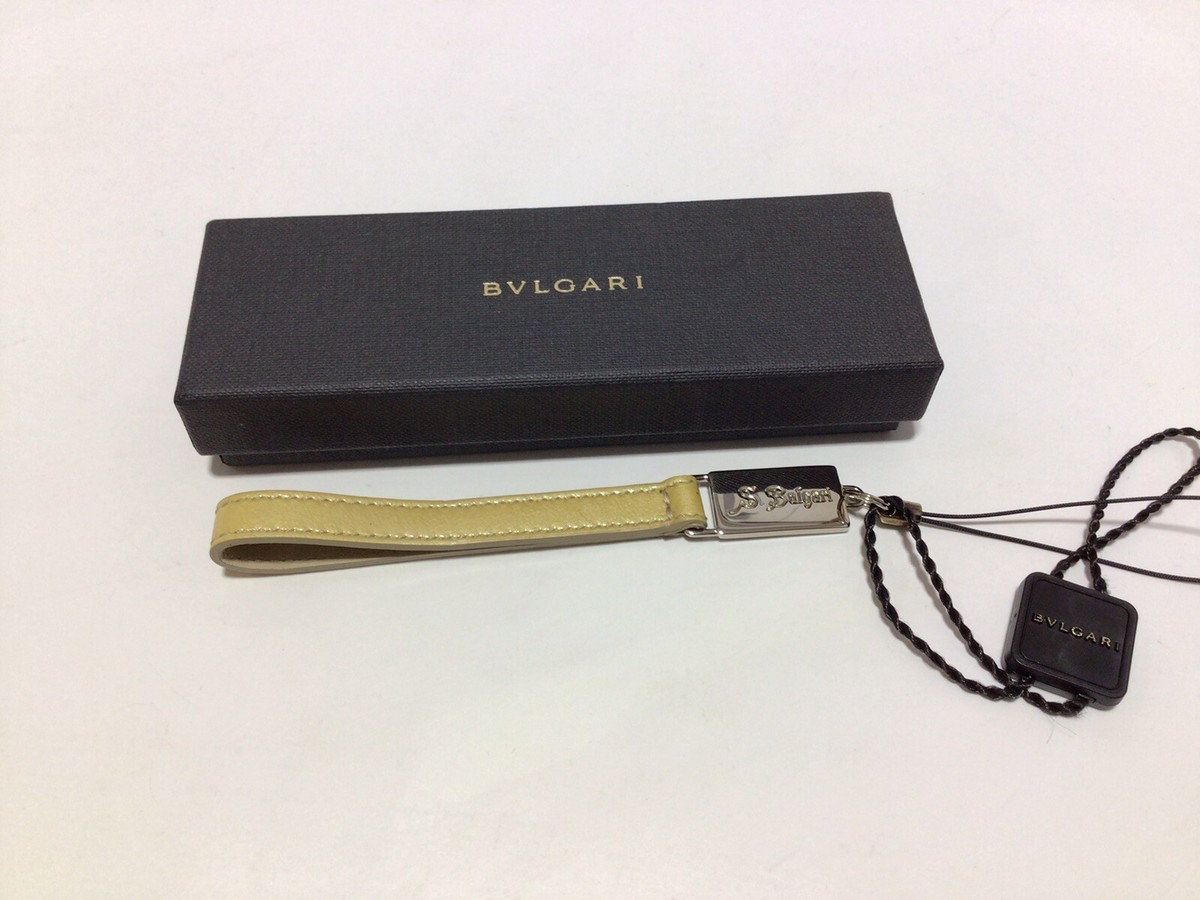 BVLGARI Signed STRAP w/ BVLGARI BOX ( For Phone, Keychain