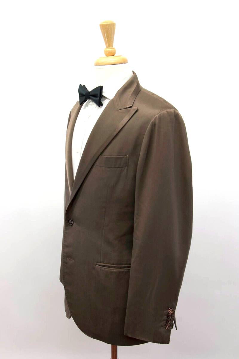 NWT $5495 Brunello Cucinelli Men 100% Silk Formal Jacket Size 50