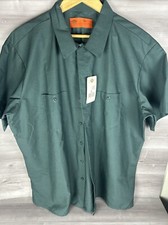 Dickies NWT Men's Size 2XL Green Short Sleeve Original Fit Button Up Work Shirt