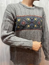 Vintage Eddie Bauer XL Long Sleeve Sweater 100 Wool 90  s