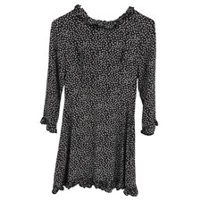 Urban Outfitters Micro Floral Dress S Ruffle Retro 90s Y2K Long Sleeve Flowy