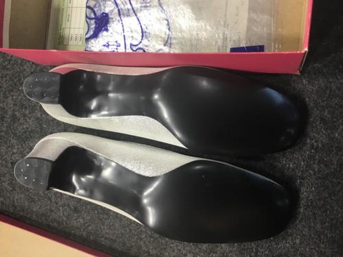 New new new 70's Marcia Hill sz 9 silver glitter 1.5 Heel 27102 Free, shipping - Picture 9 of 10