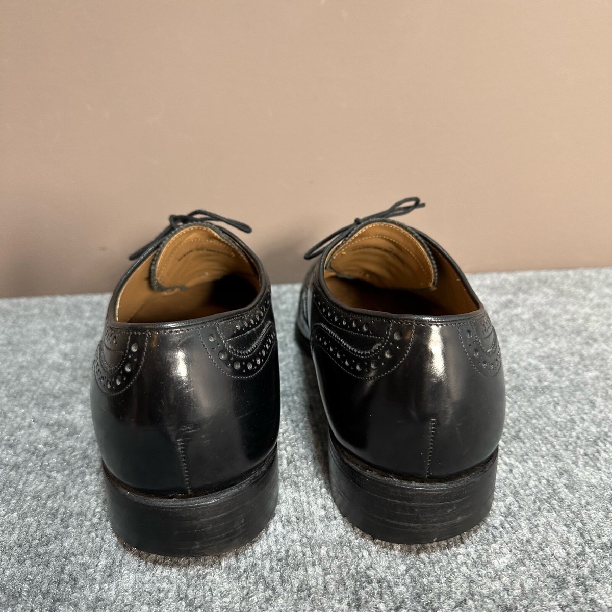 Johnston Murphy Shoes Mens 11 Black Leather Waverly Oxfords  display picture 2