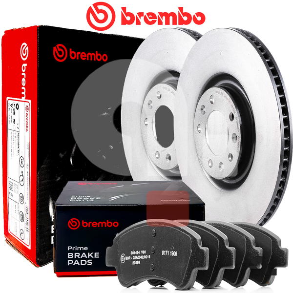 Kit Brembo Bremsscheiben Und BremsbeläGe FüR Citroen C2 C3 C4 Peugeot 208 2008-image