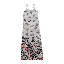 Connection 18 Maxi Dress Women Size Large Pink Black Juniors Bohemian Side Split