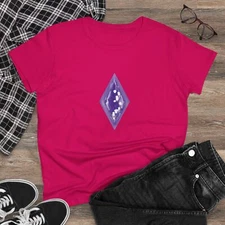 Purple Crystal Midweight Tee Multiple Colors, Quartz Graphic T-Shirt, Gemstone