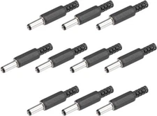 Dc Power Connector 5.5X2.1mm Male 10 Pack Diy Electronics Projects Cctv Cord