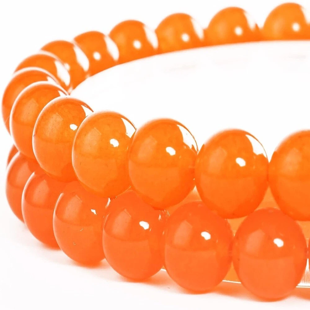 Orange gemstone beads discount
