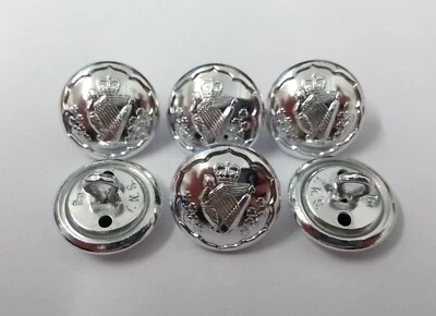 The Royal Irish Rangers Style RIR Dress Buttons Silver Coloured Size 30L - NEW