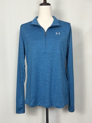 Under Armour Women s Velocity 1/2 Zip Twist Top Color Blue Size L