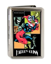 Buckle-Down Metal Wallet-Harley Quinn/Night and Day Comic Book Charact 4.0" x 2.