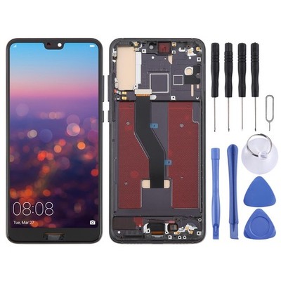 For Huawei P20 Pro TFT LCD Screen Digitizer Full Assembly w/ Frame (Blue)