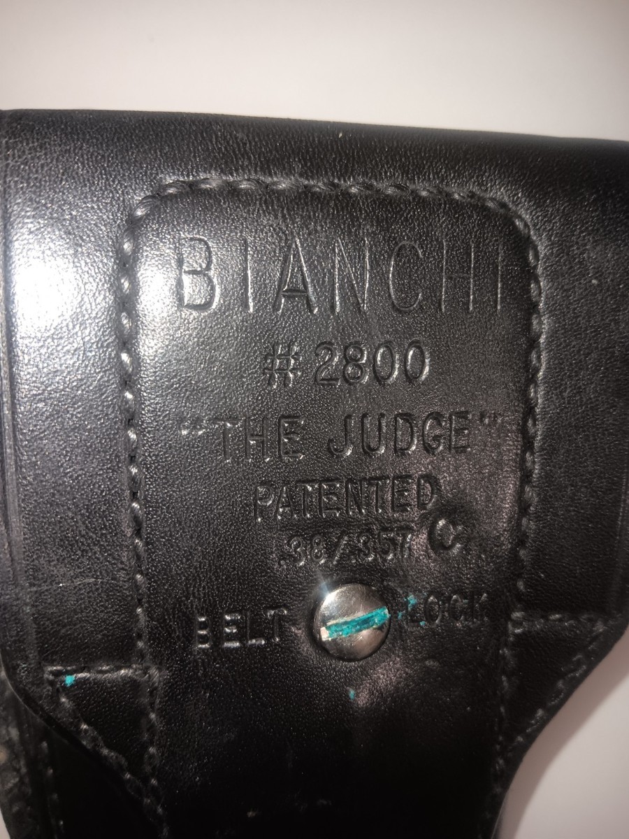 Vintage Bianchi Model #2800 The Judge Gun Holster Black Leather