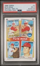 1986 Topps - Pete Rose #3 PSA 5 with a PSA /DNA Certified & Graded 10 Autograph