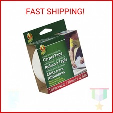 Duck Brand Indoor/Outdoor Carpet Tape, 1.41-Inch x 42 Feet, White 286373 
