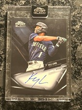 2021 Topps Chrome Black - Kyle Lewis AUTOGRAPHED ENCASED BASE CARD - Mariners