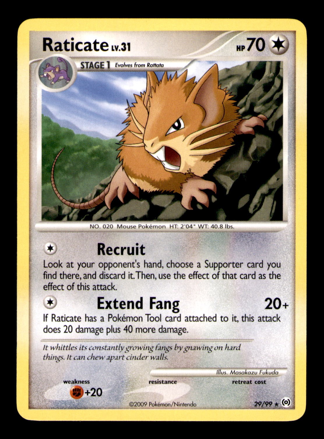 Raticate 29/99 Rare Arceus Pokemon Near Mint