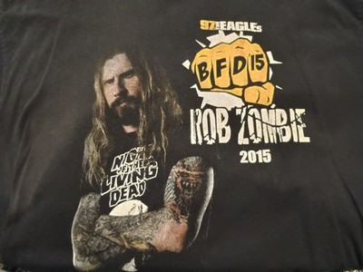 Rob Zombie 97.1 The Eagle's BFD '15 Concert T-Shirt Halestorm Etc... RARE