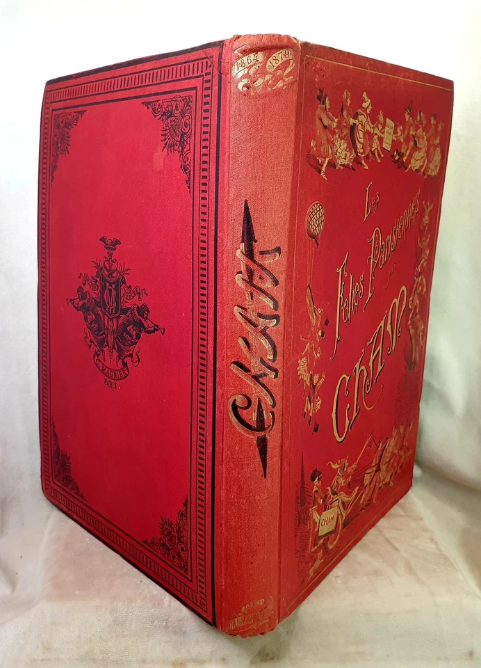 LOT 2 LIVRES ANCIENS 1881, CARICATURES CHAM + GAVARNI, FOLIES & MASCARADES - Photo 3/4