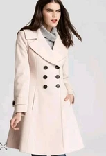 Fleurette Loro Piana Wool Double Breasted Princess Coat Size 10