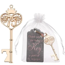 48PCS 75th Birthday Bottle Opener 75 Souvenir Party Supplies Key Opener 75th ...