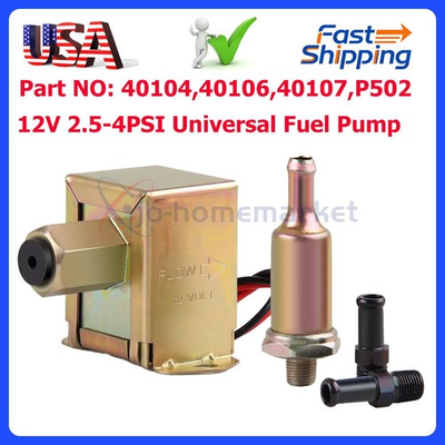 #ad 12V Volt 2.5 4PSI Universal Fuel Pump Electric Inline Low Pressure Gas Diesel US $14.59