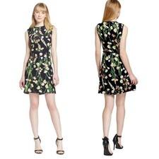 Victoria Beckham for Target Black Floral Mini Dress size M