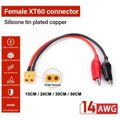 XT60 Connector Plug Cable 14AWG Silicone Wire Female Plug For SKYRC NC2500 Pro