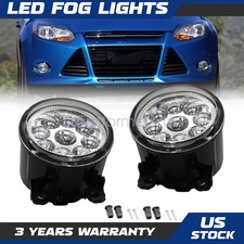 Front Clear Lens Led Bumper Fog Lights Lamps W Bulbs For Ford Focus 2012-2014
