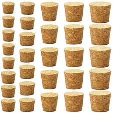 30Pcs Cork Stoppers Wooden Tapered Wine Bottle Stoppers Replacement Corks Wooden