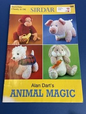 SIRDAR Animal Magic Toy Knitting Pattern Book Chunky & DK Alan Darts Designs VGC