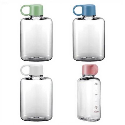 Pafeooui 4 Pcs Portable Flat Water Bottle, 12oz BPA-Free Slim Bottles, Leakpr...
