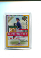 2024 Panini Prospect Edition Prospect Ticket Gold Holo Luke Holman Rookie 3/10