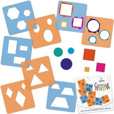 Drawing Stencils for Kids 8 pcs // GEOMETRIC FIGURES