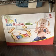 OATHX 7 in 1 Music Table AIO Montessori Musical Instruments Set Toddler Toys