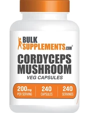 BulkSupplements Cordyceps Extract 240 Veg Capsules - 2000 mg Per Serving