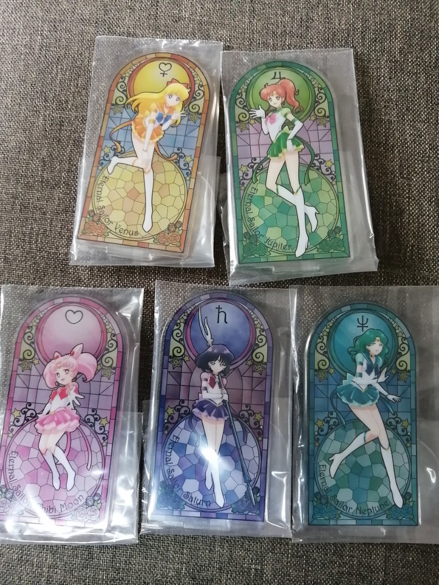 Soporte acrílico Sailor Moon [Venus, Júpiter, Chibi Moon, Saturno, Neptuno] Japón JP