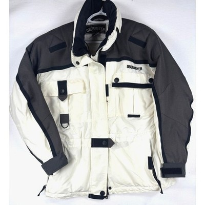 Obermeyer Ski Jacket Sporty Black Cream Warm Winter Coat Snowboard Snow  L