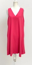 Lauren Ralph Lauren Dress Sz 12 Pink Shift Sleeveless V- Neck Knee Length Resort