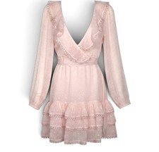 ASOS Dress Sz 4 Pink Mini Miss Selfridge Fairy Babydoll Y2K New Years Party New