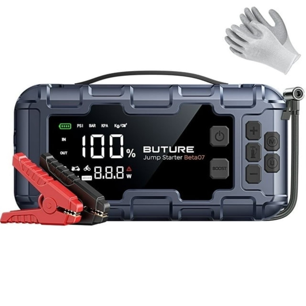 Buture 6000A Car Jump Starter Power Bank with Air Compressor 