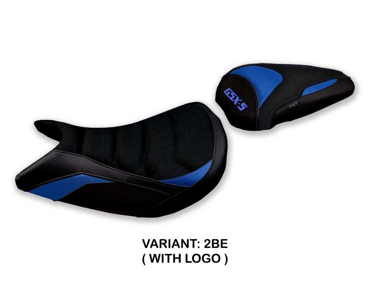 Seat saddle cover Lindi ultragrip Blue BE + logo TPZ Suzuki GSX S 1000 2021 2023