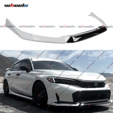 For 2025 Up Honda Civic Yofer White Pearl Black 2 Tone Front Bumper Lip Splitter