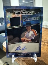 2025 LEAF OPTICHROME NOLAN RYAN TIME MACHINES GAME WORN JERSEY AUTO #1/1