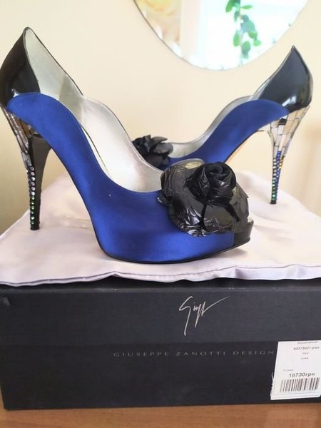 Women Giuseppe Zanotti Heels Navy Leather 38