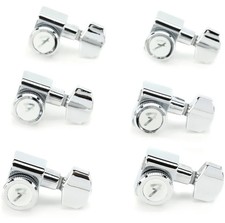 Fender Stratocaster/Telecaster Locking Tuning Machine Set - Polished Chrome