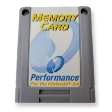 Nintendo 64 Controller Memory Card N64 Performance P-302W Authentic Vtg